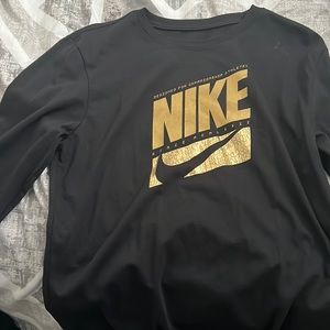 Black and gold Nike long sleeve shirt